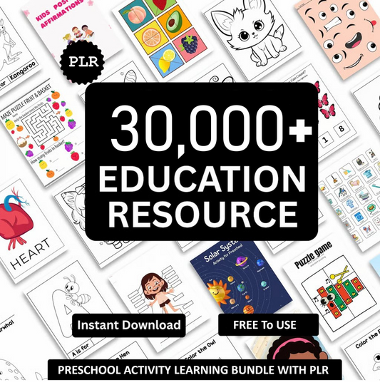 30,000 Pages Kids Learning and Classroom Activity Bundle